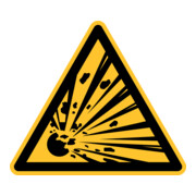 Eichner Warnschild Explosionsgefährliche Stoffe gelb PVC