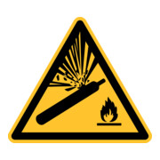 Eichner Warnschild Warnung vor Gasflaschen Alu