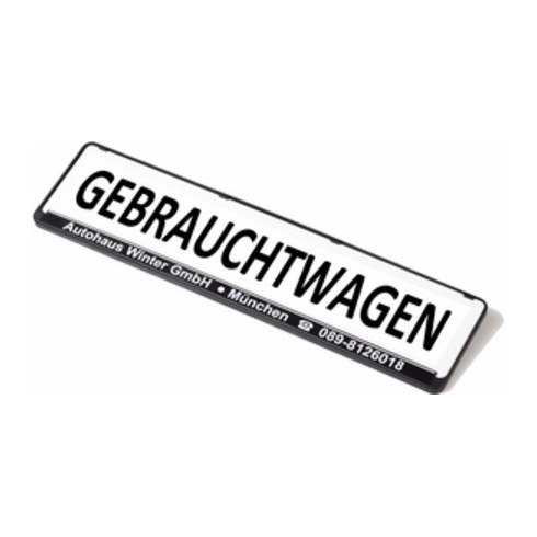 Eichner Werbeschild für Kennzeichenverstärker Gebrauchtwagen