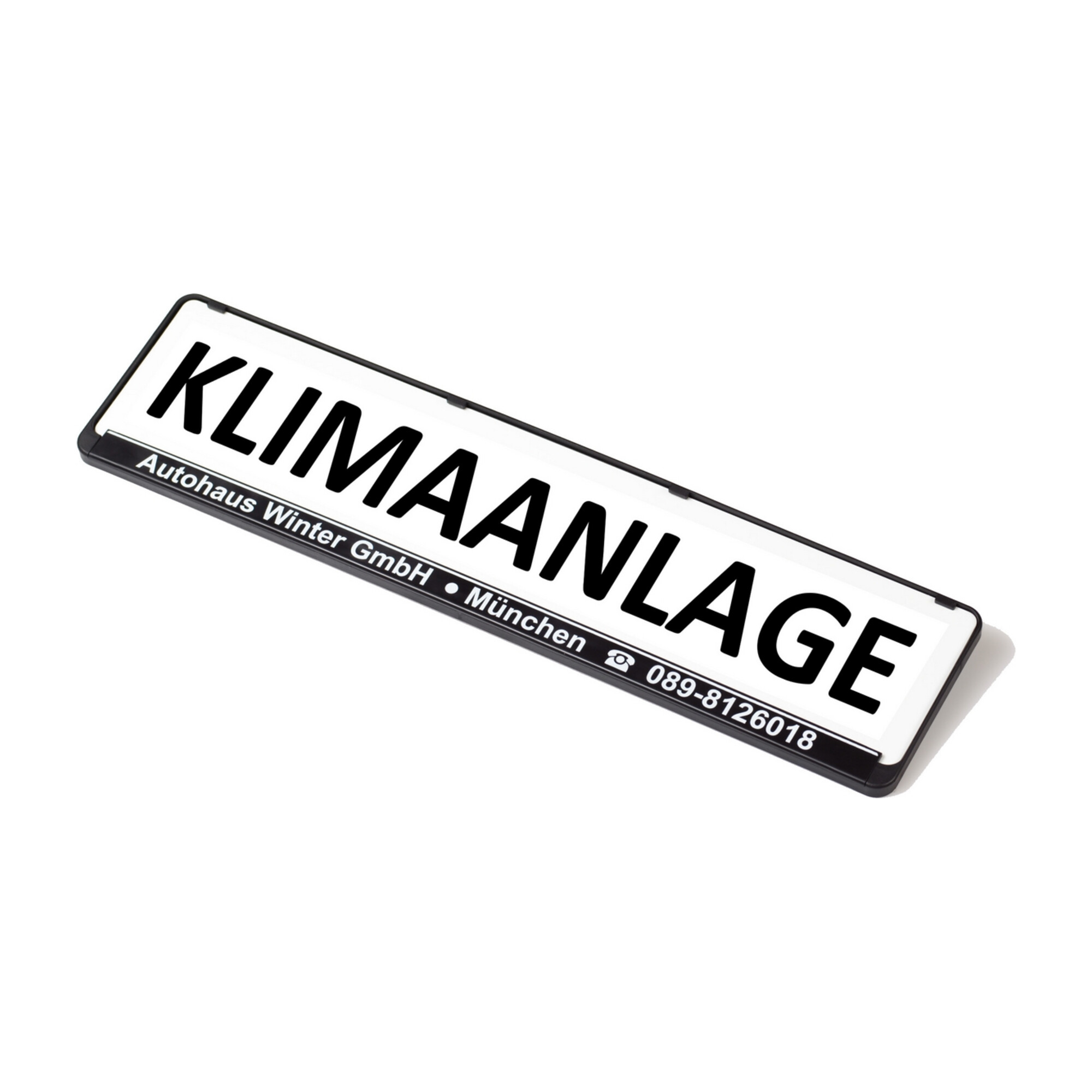 Eichner Werbeschild für Kennzeichenverstärker Klimaanlage