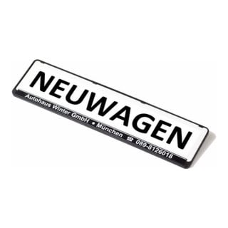 Eichner Werbeschild für Kennzeichenverstärker Neuwagen