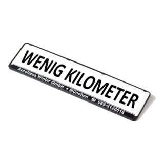 Eichner Werbeschild für Kennzeichenverstärker Wenig Kilometer