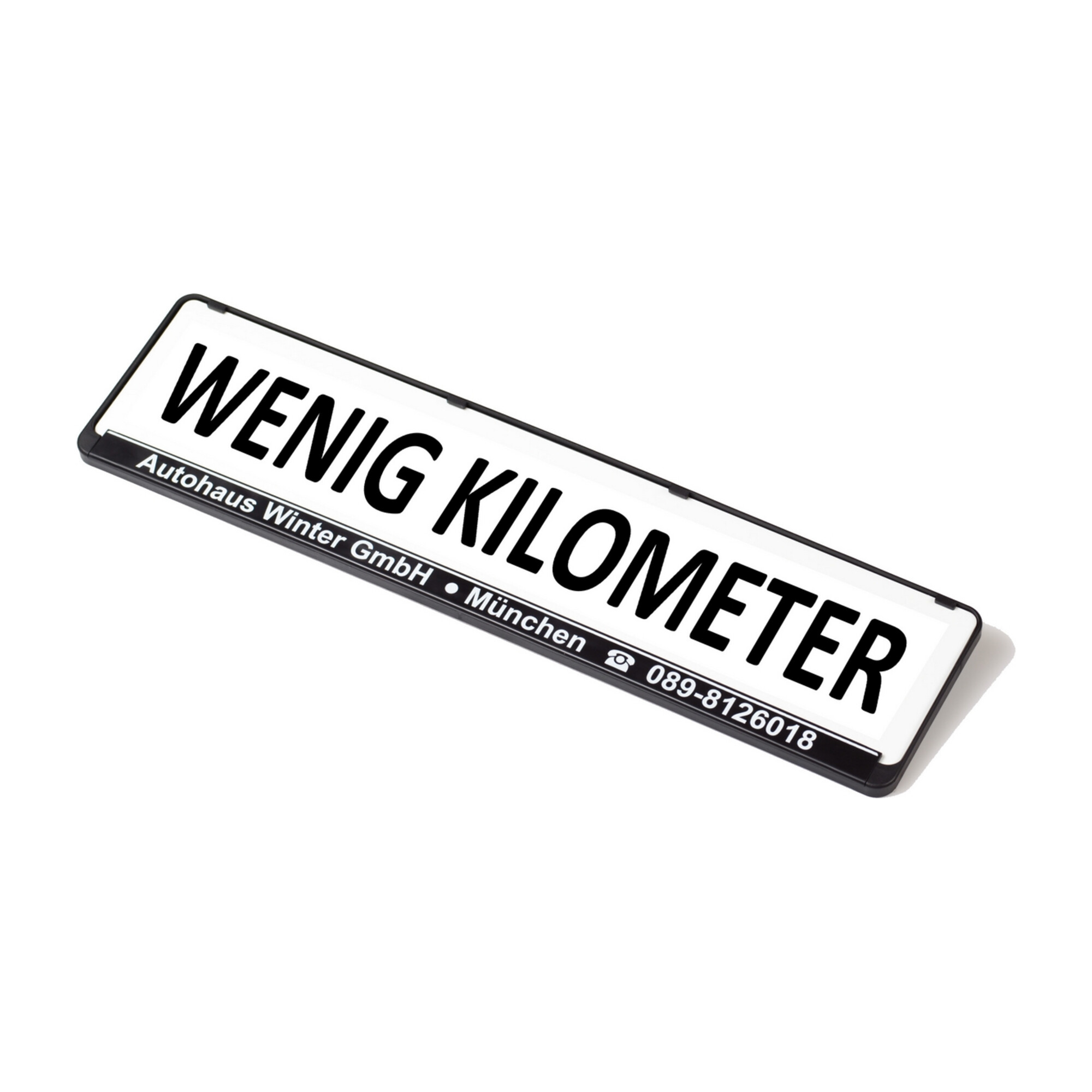 Eichner Werbeschild für Kennzeichenverstärker Wenig Kilometer