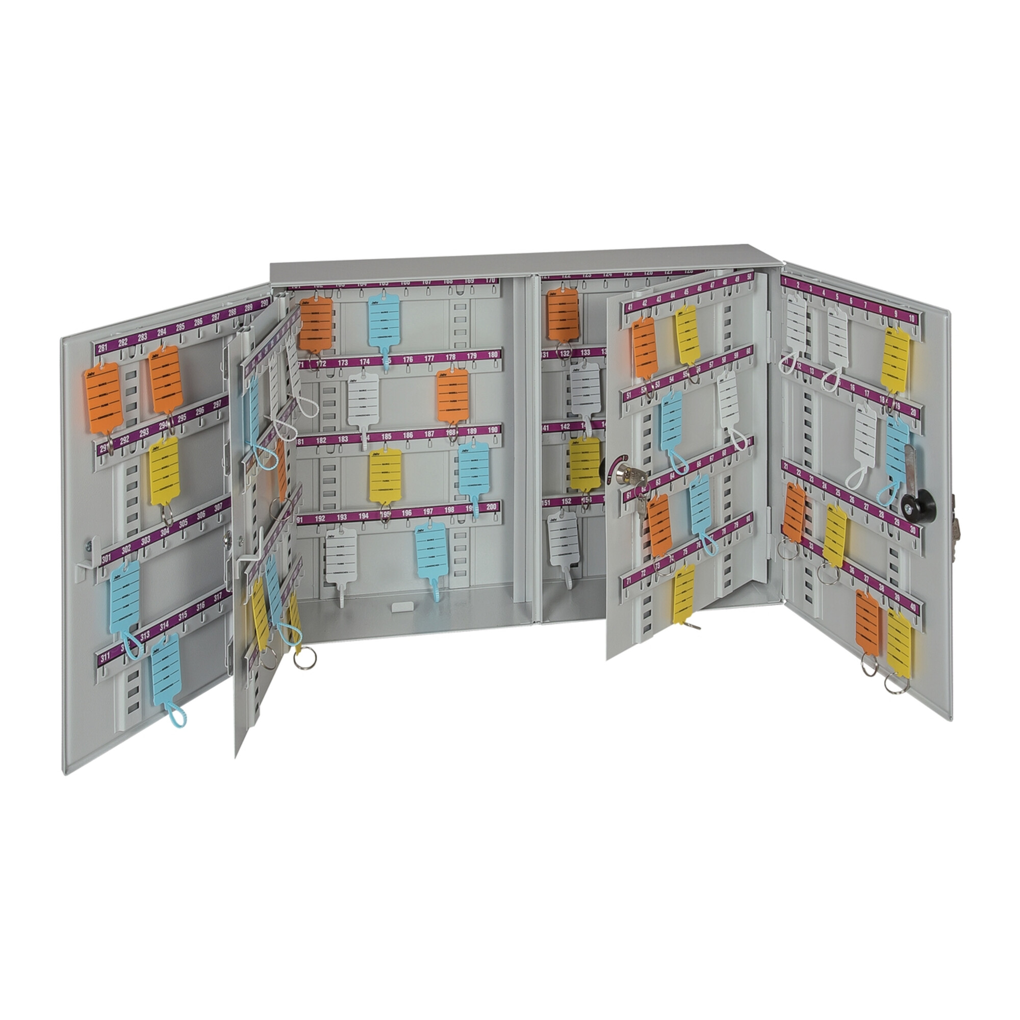Eichner Zweitüriger Schlüsselschrank aus Metall 420 x 600 x 130 mm