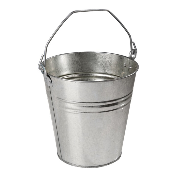 Eimer 12,5l Stahlblech,verz.silber D.300mm H.300mm