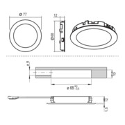 Einbauleuchte Moonlight 68 VA 12 V 3,6 W emotion L&S-4