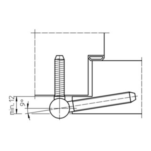 Einbohrband BAKA B 1-15 2-tlg. vern. 40kg DIN L/R Holztüren