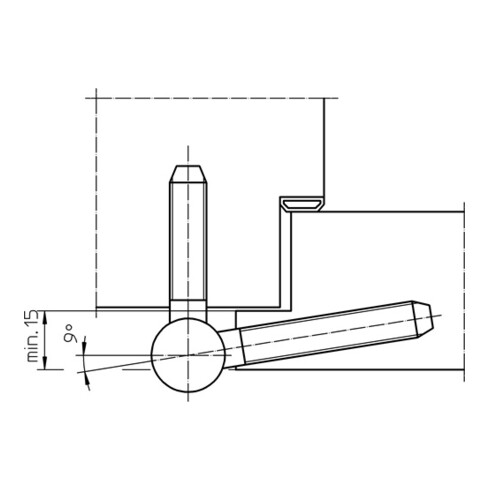 Einbohrband BAKA C 1-20 WF 3-teilig topzink 100 kg Stiftsicherung ja DIN links / rechts Holztüren
