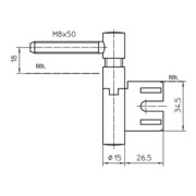 Einbohrband steig. V 8550 steig. vern. 40kg DIN L Holztüren-5