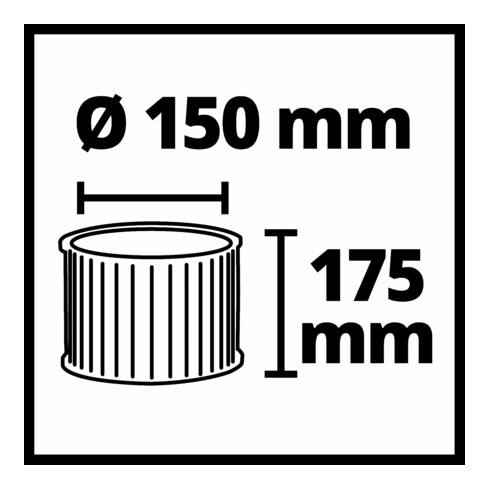 Einhell Accessoires pour aspirateurs eau et poussières Filtre plissé pour classe de poussière L
