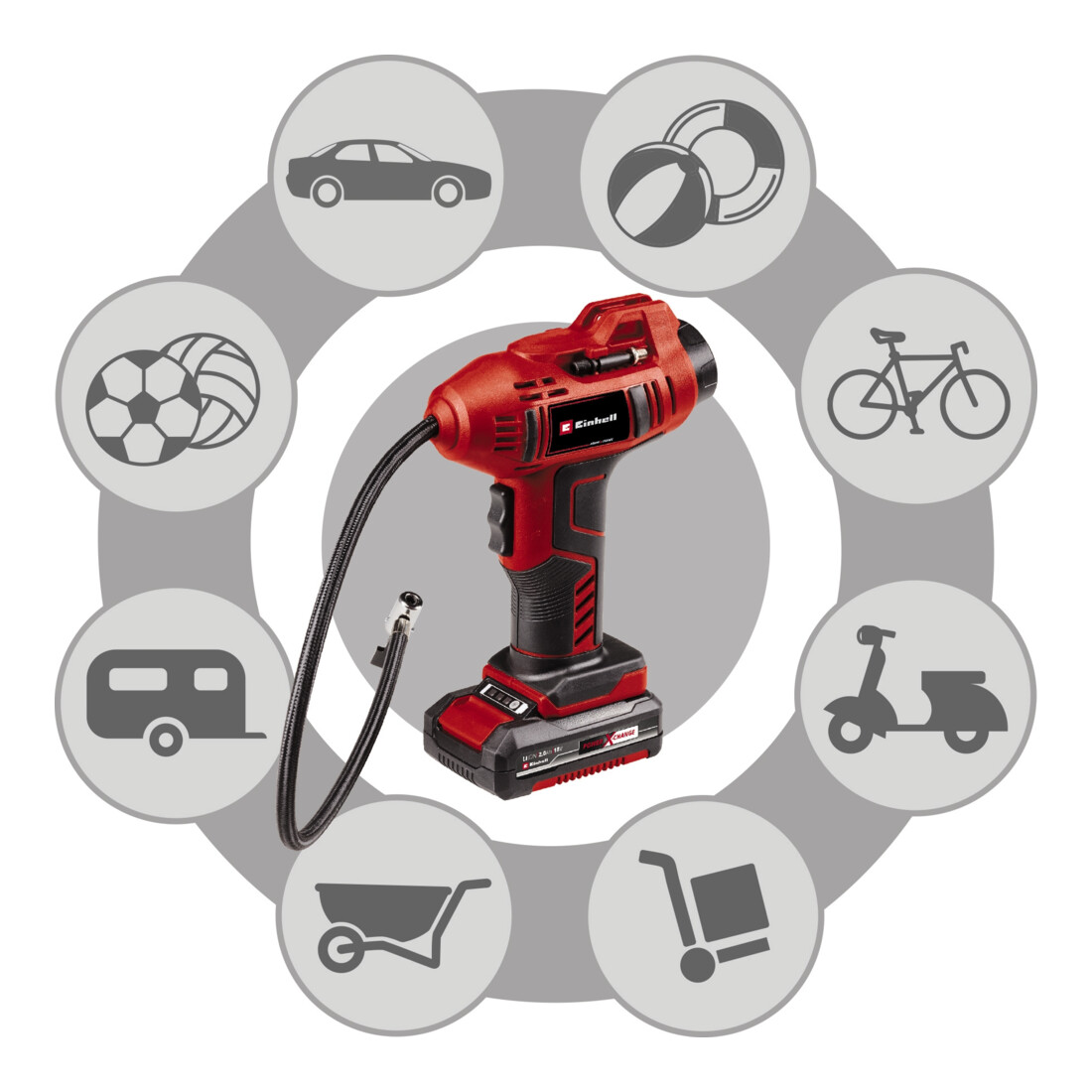 Einhell Akku-Autokompressor CE-CC 18 Li-Solo