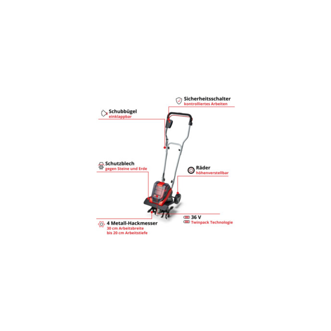 Einhell Akku-Bodenhacke GE-CR 30 Li-Solo