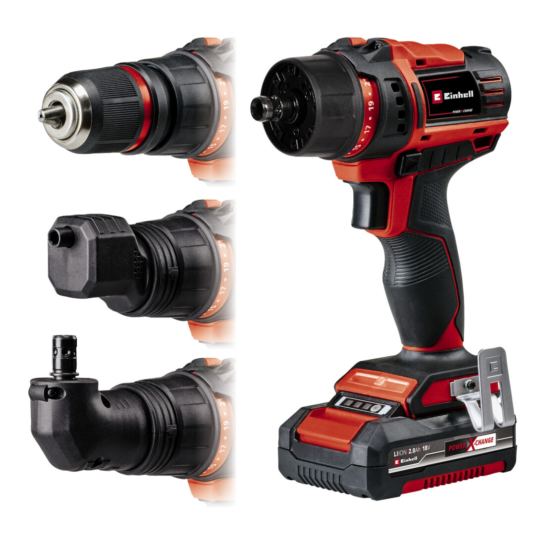 Einhell Akku-Bohrschrauber TE-CD 18/45 3X-Li +22 1x2,0Ah