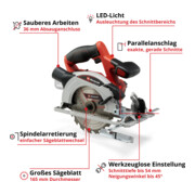 Einhell Akku-Handkreissäge TE-CS 18/165-1 Li - Solo-4