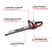 Einhell Akku-Heckenschere ARCURRA 18/55-4