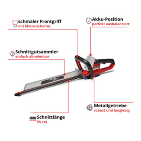 Einhell Akku-Heckenschere ARCURRA 18/55