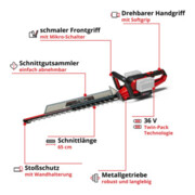 Einhell Akku-Heckenschere GE-CH 36/65 Li-Solo-2