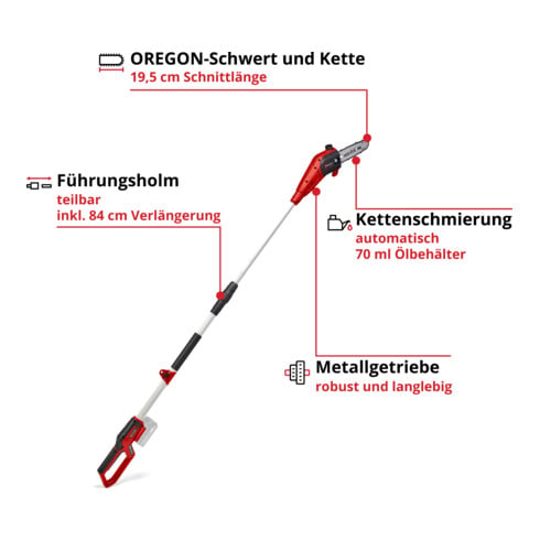 Einhell Akku-Hochentaster GC-LC 18/20 Li T-Solo