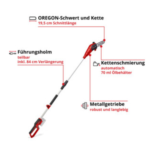 Einhell Akku-Hochentaster GC-LC 18/20 Li T-Solo