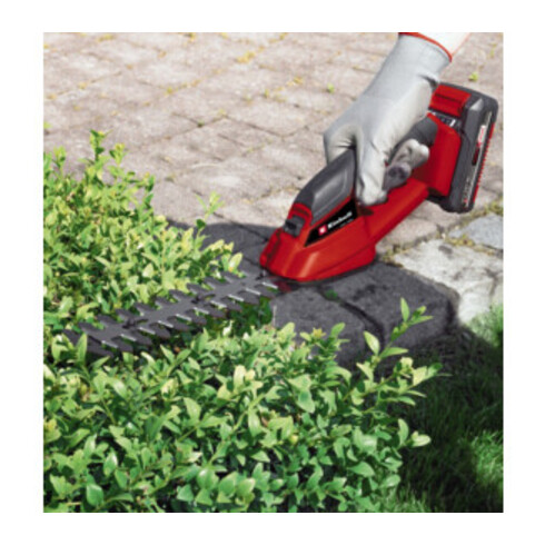 Einhell Akku-Rasenmäher + Akku-Gras- und Strauchschere + 2x 2,5 Ah Starter-Kit + Akku-Lautsprecher