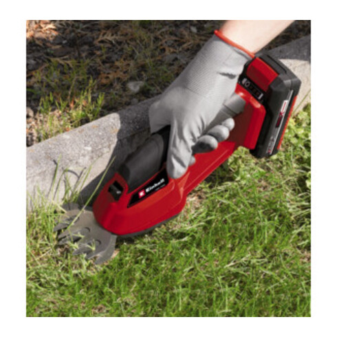 Einhell Akku-Rasenmäher + Akku-Gras- und Strauchschere + 2x 2,5 Ah Starter-Kit + Akku-Lautsprecher