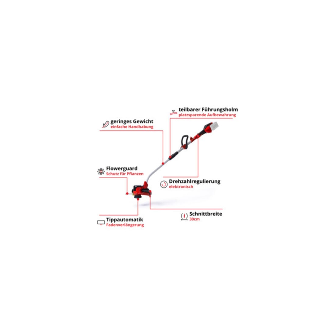 Einhell Akku-Rasentrimmer GE-CT 36/30 Li E-Solo