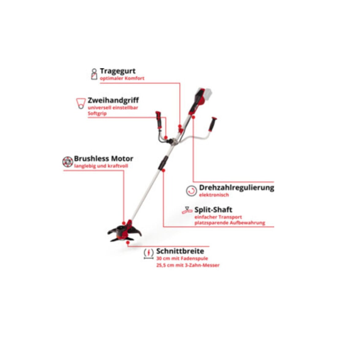 Einhell Akku-Sense AGILLO 36/255 BL-Solo