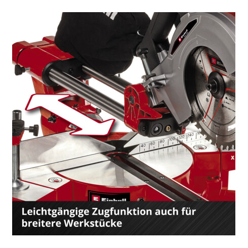 Einhell Akku-Zug-Kapp-Gehrungssäge TE-SM 36/210 Li - Solo