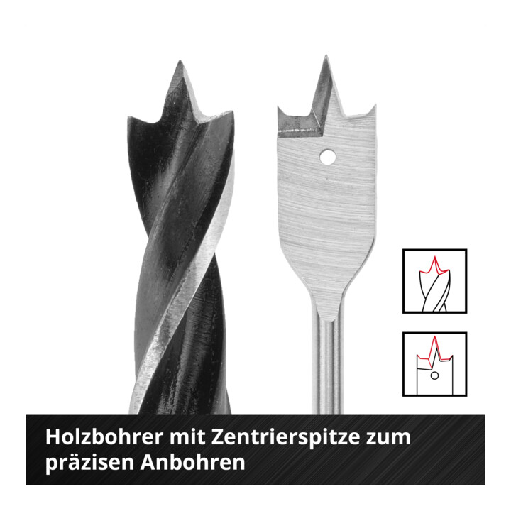 Einhell Bit- und Bohrer-Set XL-CASE 95-tlg., Bits, Bohrer, Schnellwechselbithalter, Steckschlüssel, Bohrstopper inkl. Aufbewahrungsbox