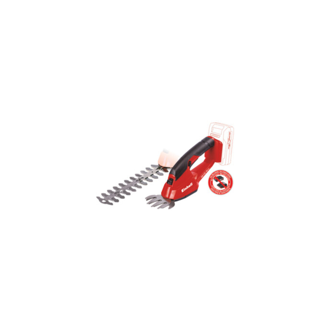 Einhell Cesoie per arbusti ed erba a batteria GE-CG 18 Li, senza batteria né caricabatteria