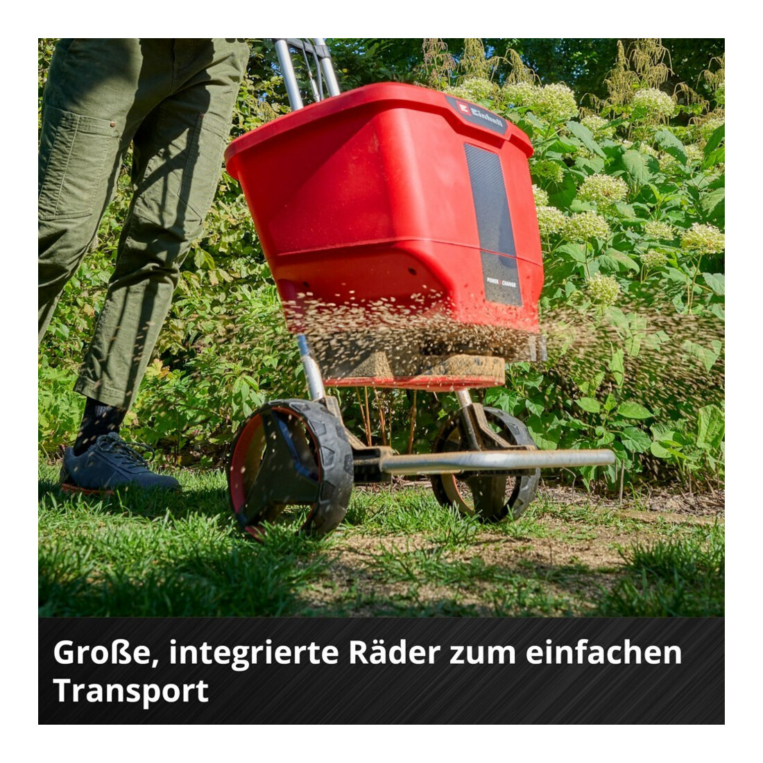 Einhell Chariot épandeur sans fil GE-SR 18/22 Li-Solo sans batterie ni chargeur