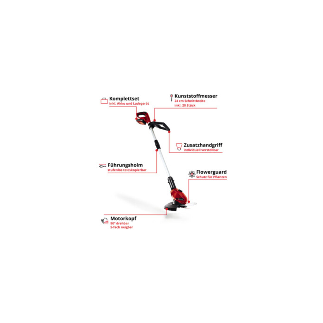 Einhell Coupe-bordures sans fil GE-CT 18 Li Kit (1x2,0Ah)