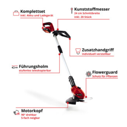Einhell Coupe-bordures sans fil GE-CT 18 Li Kit (1x2,0Ah)