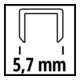 Einhell Druckluft-Tacker-Zubehör Klammern, 5,7x13mm-5