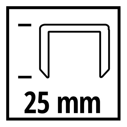 Einhell Druckluft-Tacker-Zubehör Klammern, 5,7x25mm