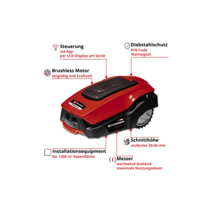Einhell Mähroboter FREELEXO 1200 LCD BT