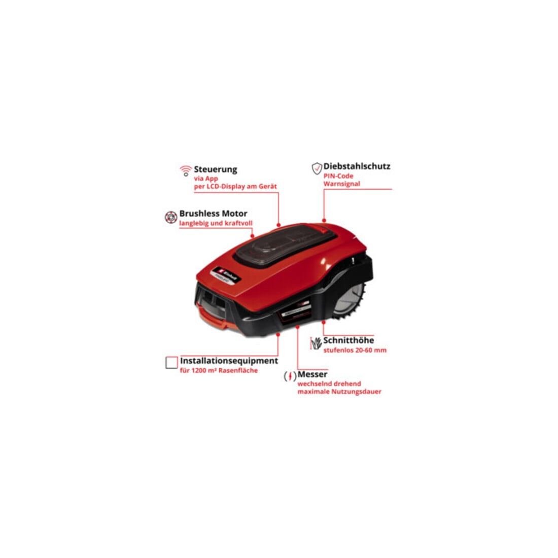 Einhell Mähroboter FREELEXO 1200 LCD BT
