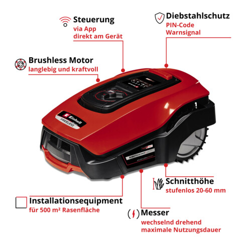 Einhell Mähroboter FREELEXO 500 BT