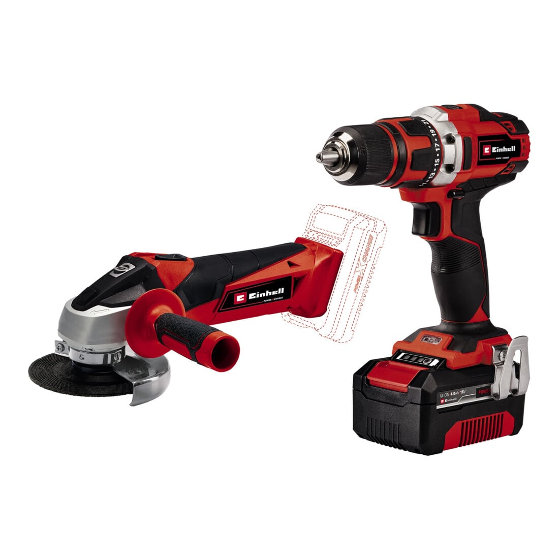 Einhell Maschinen-Set (Werkzeug) TE-TK 18/2 Li Kit (CD+AG)