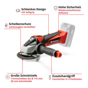 Einhell Meuleuse d'angle sans fil TE-AG 18/115 Li-Solo-4