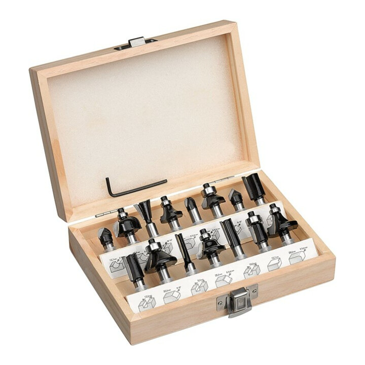 Einhell Oberfräsen-Zubehör Fräsersatz 8 mm 15 tlg.