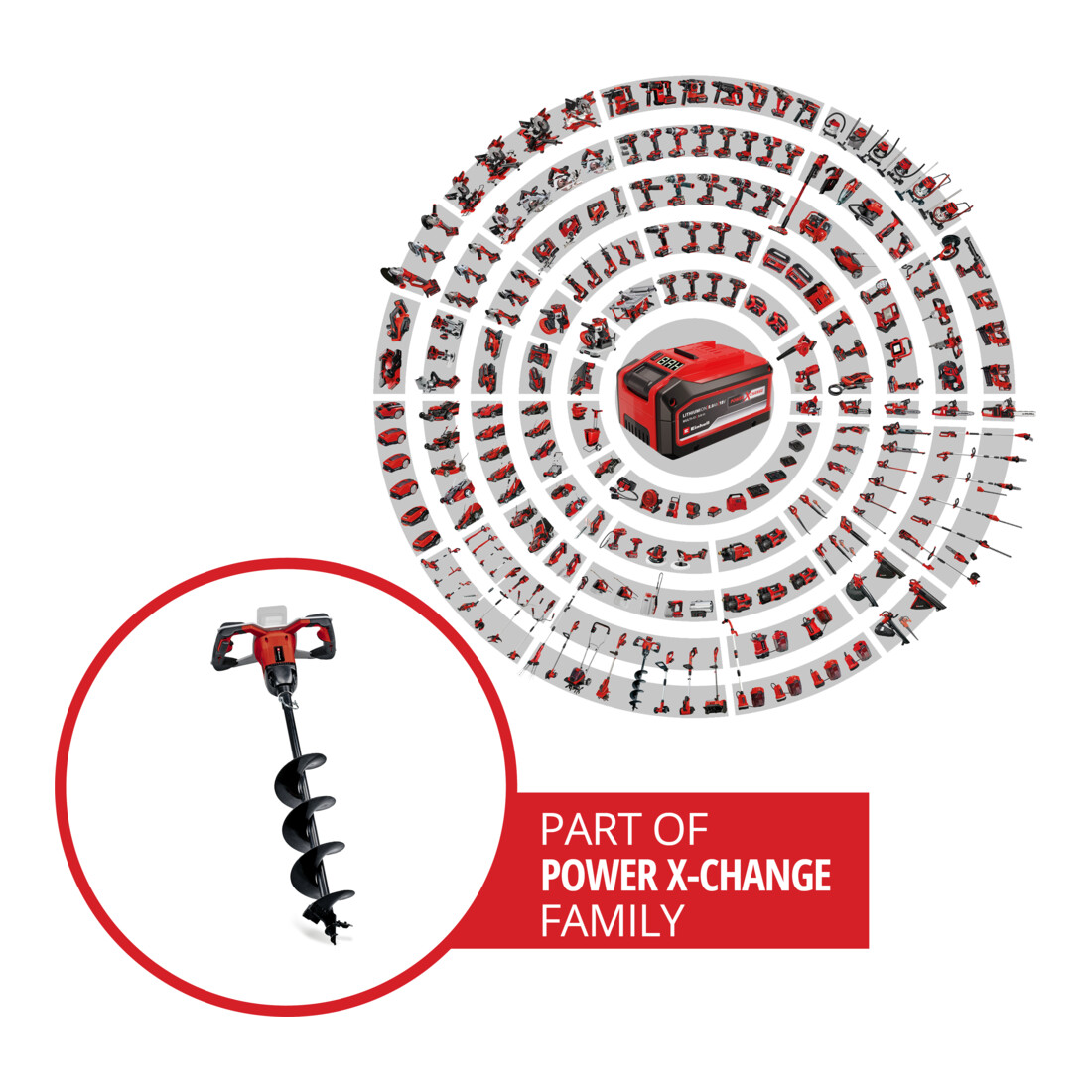 Einhell Perceuse de sol sans fil GP-EA 18/150 Li BL-Solo