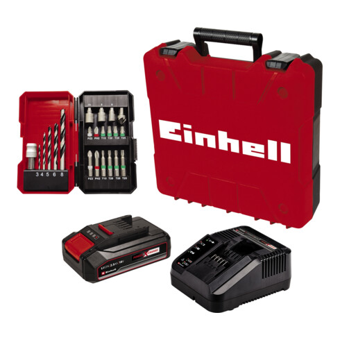 Einhell Perceuse-visseuse à percussion sans fil TE-CD 18/2 Li-i +22 (1x2,5 Ah)
