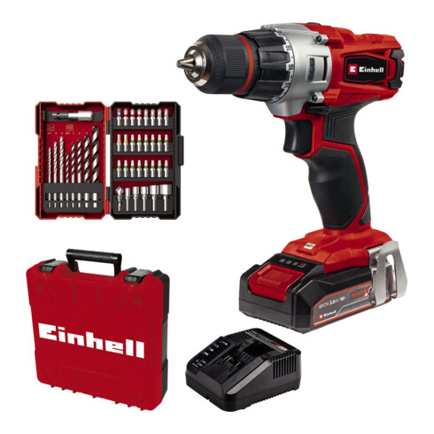 Einhell Perceuse-visseuse sans fil TE-CD 18/2 Li +39 (1x2,5 Ah)