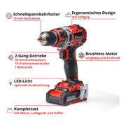 Einhell Perceuse-visseuse sans fil TE-CD 18/50 Li BL (2x2,0Ah)-4