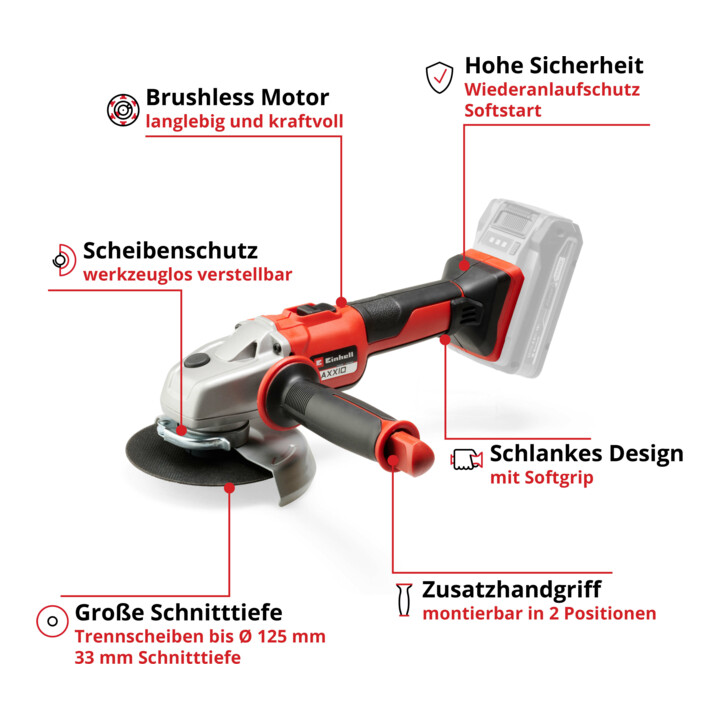 Einhell Professional Akku-Winkelschleifer AXXIO
