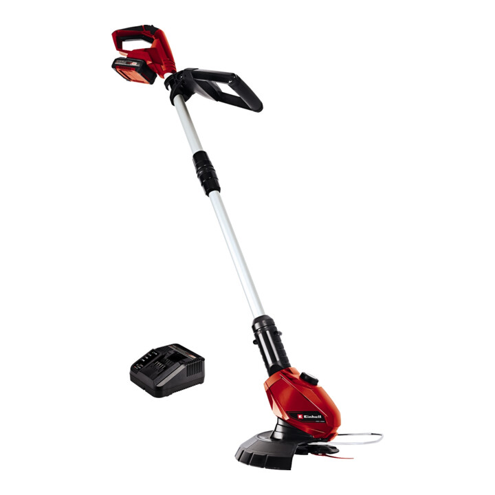 Einhell Rasentrimmer inkl. 2,0 Ah Starter-Kit + Gras-und Stauchschere + 2,5 Ah Starter-Kit + Akku-Lautsprecher