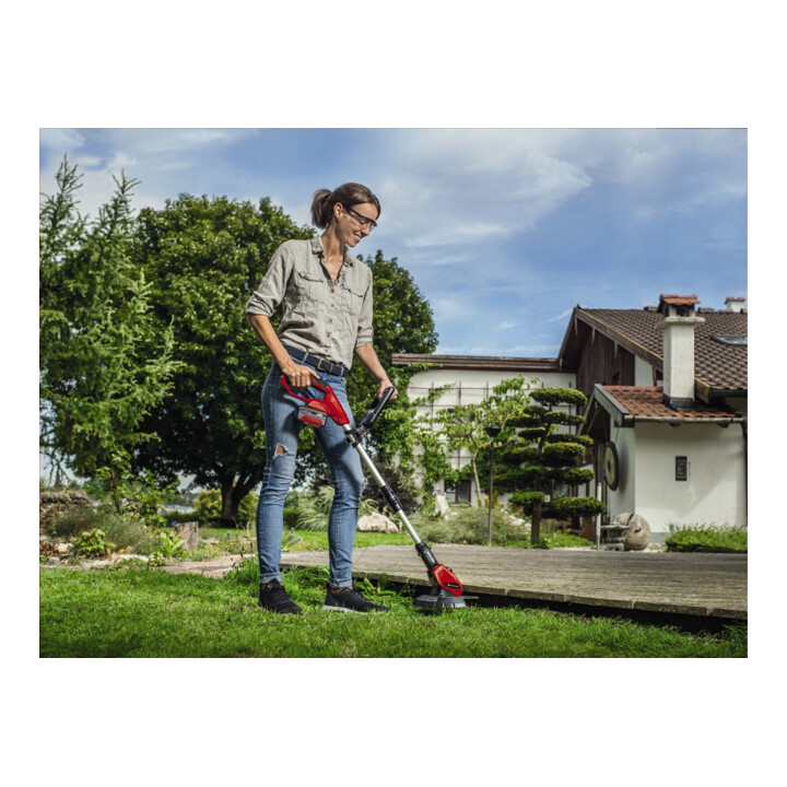 Einhell Rasentrimmer inkl. 2,0 Ah Starter-Kit + Gras-und Stauchschere + 2,5 Ah Starter-Kit + Akku-Lautsprecher
