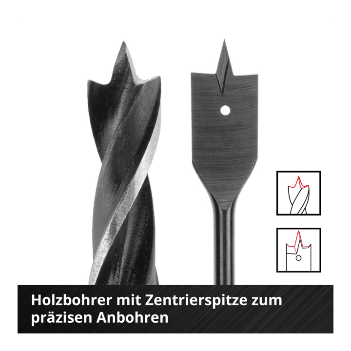 Einhell schlagfestes Bit- und Bohrer-Set XL-CASE 95-tlg., Bits, Bohrer, Bithalter, Steckschlüssel, Bohrstopper inkl. Aufbewahrungsbox