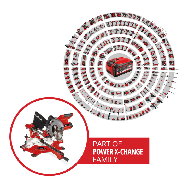Einhell Scie à onglet à traction sans fil TE-SM 36/210 Li - Solo